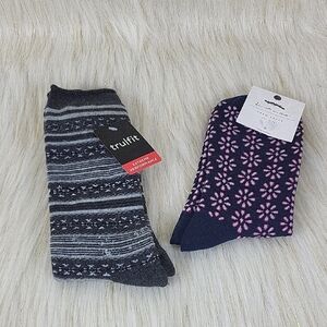Gray and Loft Blue Casual Socks with Patterned Design